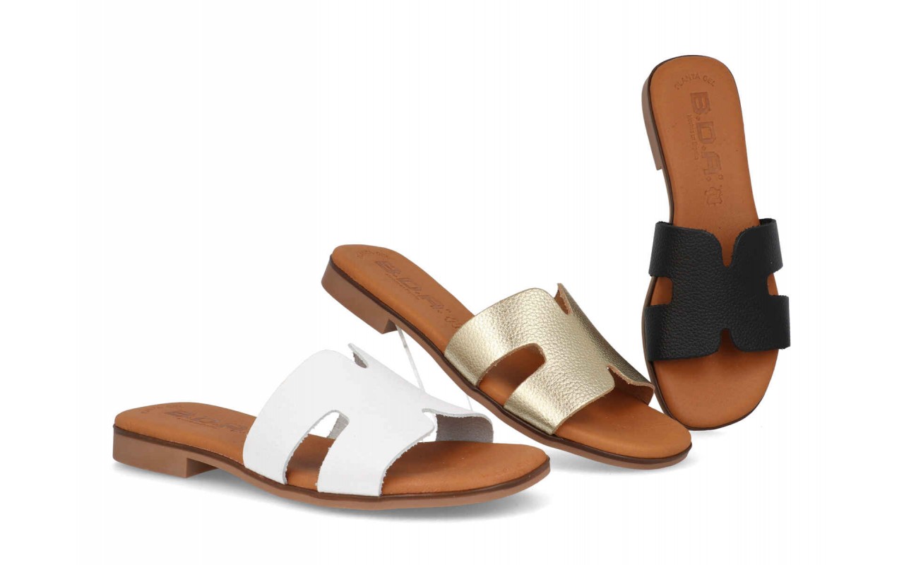 SANDALIA PLANA PARA SEÑORA CON PLANTA DE GEL-FABRICADO EN ESPAÑA