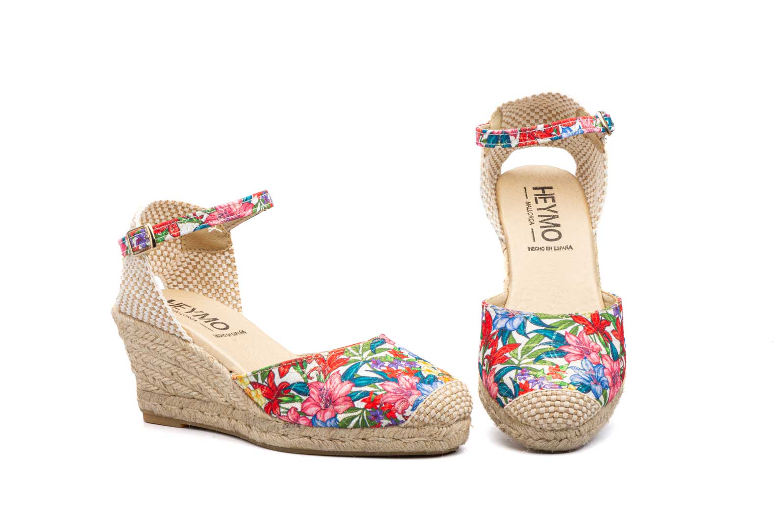 VALENCIANA CON CUÑA DE 7CM PARA SEÑORA COLOR ESTAMPADO- FABRICADO EN ESPAÑA