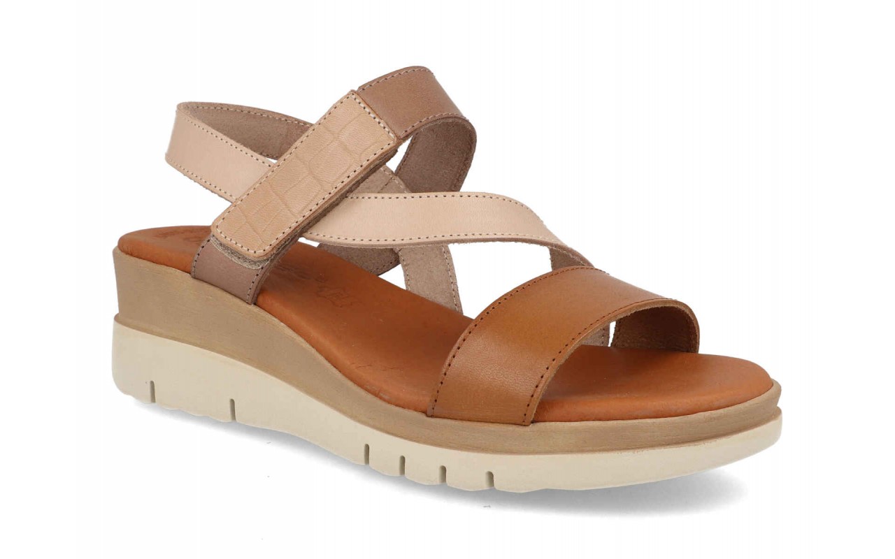 SANDALIA PARA SEÑORA EN PIEL VARIOS COLORES PLANTA DE GEL CUÑA MEDIA-FABRICADO EN ESPAÑA 3 SANDALIA PARA SEÑORA EN PIEL VARIOS COLORES PLANTA DE GEL CUÑA MEDIA-FABRICADO EN ESPAÑA - Imagen 3