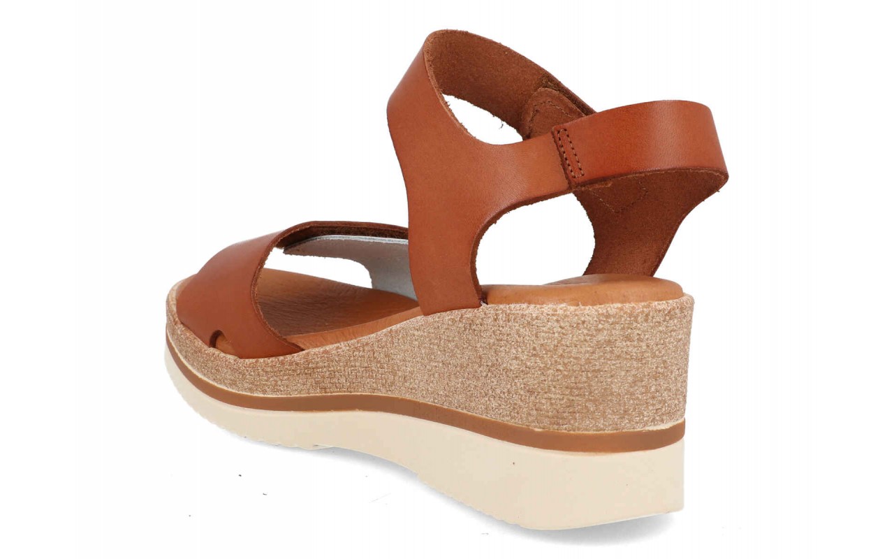 SANDALIA PARA SEÑORA EN PIEL DE VARIOS COLORES CON PLANTA DE GEL Y CUÑA MEDIA-FABRICADO EN ESPAÑA 4 SANDALIA PARA SEÑORA EN PIEL DE VARIOS COLORES CON PLANTA DE GEL Y CUÑA MEDIA-FABRICADO EN ESPAÑA - Imagen 4