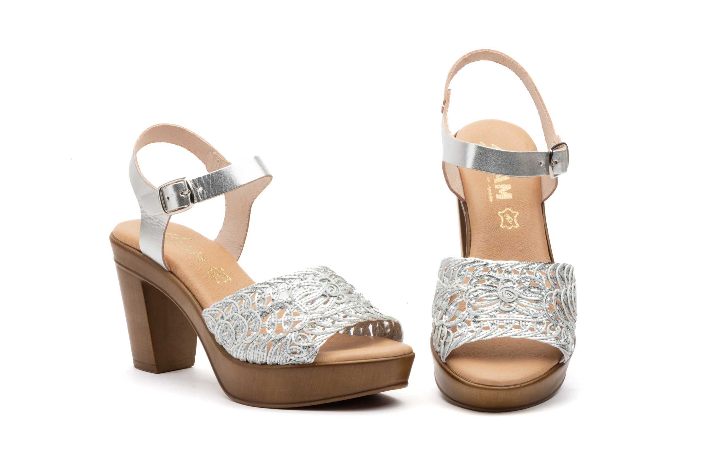 SANDALIA PARA SEÑORA PALA Y TALON CON TACON EN PIEL VARIOS COLORES-FABRICADO EN ESPAÑA 1 SANDALIA PARA SEÑORA PALA Y TALON CON TACON EN PIEL VARIOS COLORES-FABRICADO EN ESPAÑA