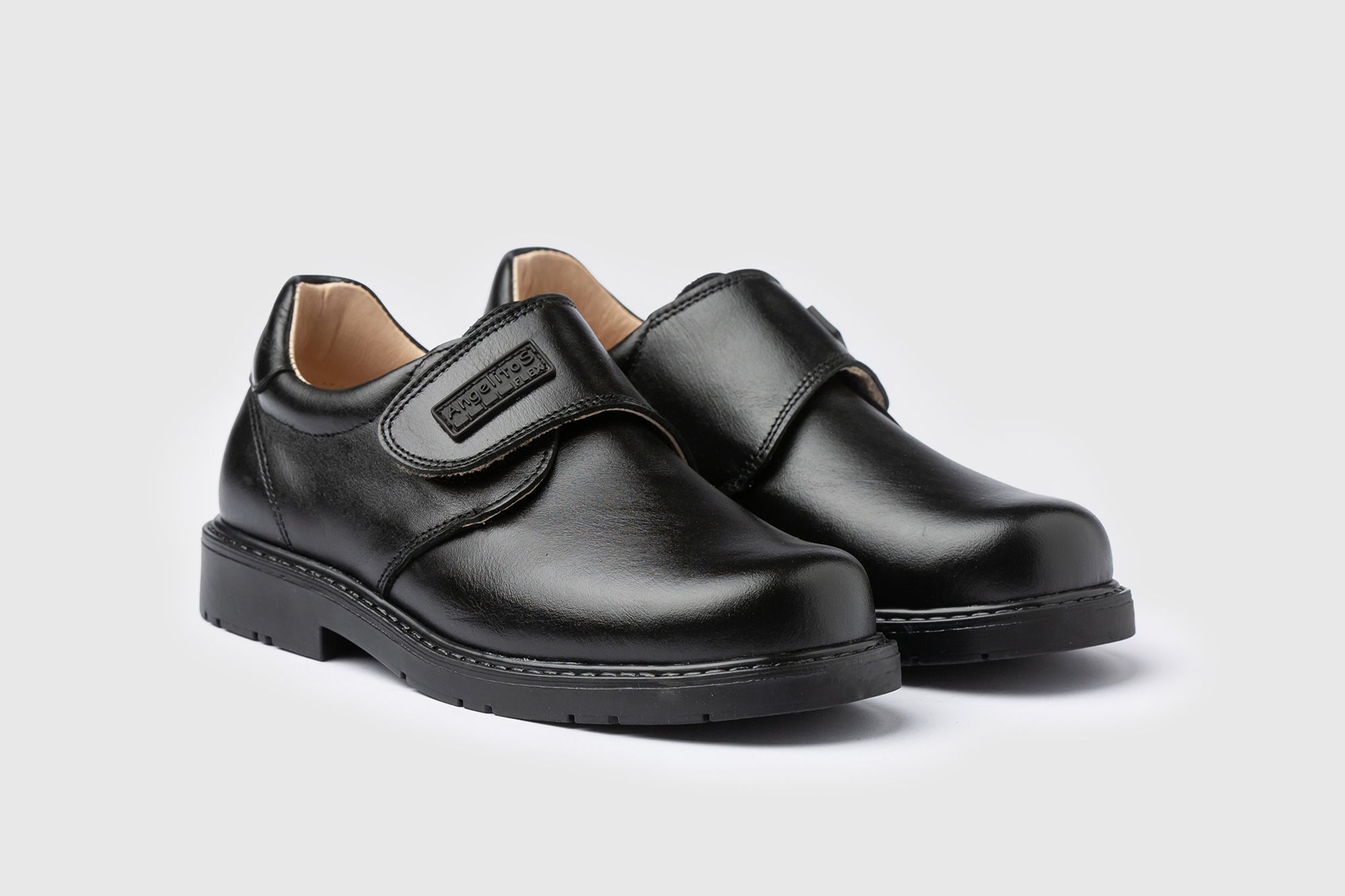 Zapato Colegial Napa Velcro AngelitoS 435 (22-42)