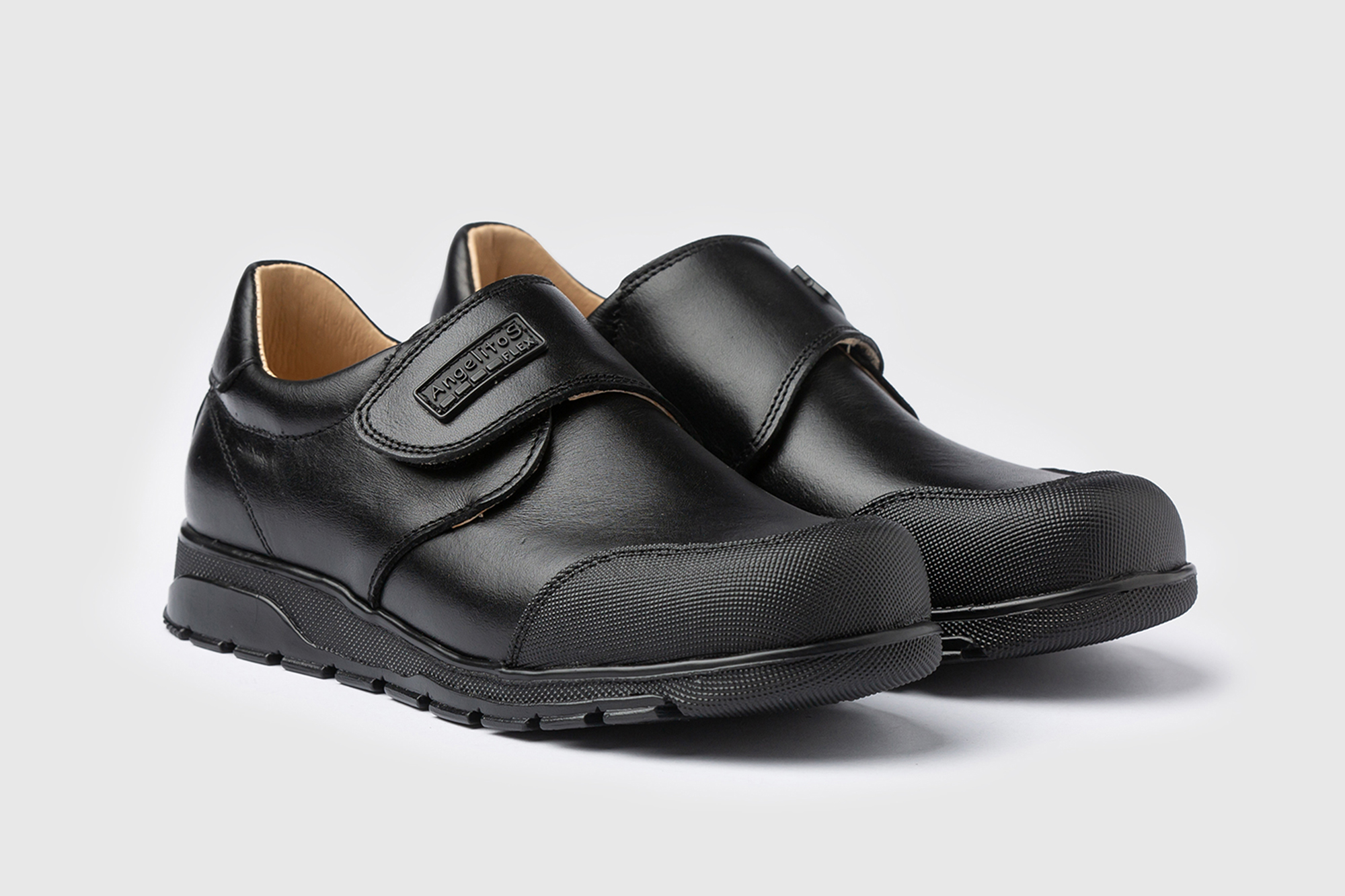 Zapato Colegial Napa Velcro Angelitos 453 (22-42)
