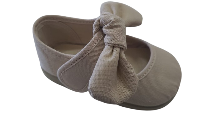 Mercedita de lona con lazo para niña Condiz