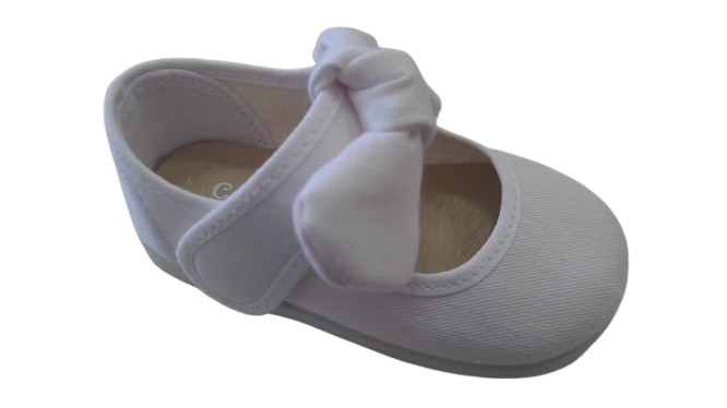 Mercedita de lona con lazo para niña Condiz 5 Mercedita de lona con lazo para niña Condiz - Imagen 5