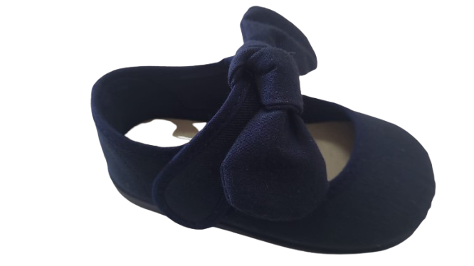 Mercedita de lona con lazo para niña Condiz 4 Mercedita de lona con lazo para niña Condiz - Imagen 4