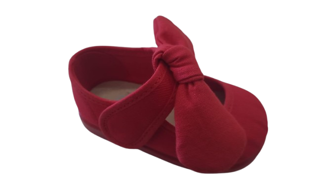 Mercedita de lona con lazo para niña Condiz 3 Mercedita de lona con lazo para niña Condiz - Imagen 3