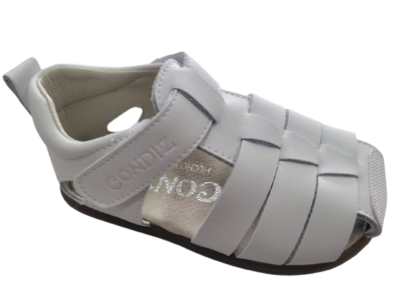 Sandalia cerrada para bebé con tiras – Calzado de piel flexible y seguro para primeros pasos RESPETUOSO Condiz