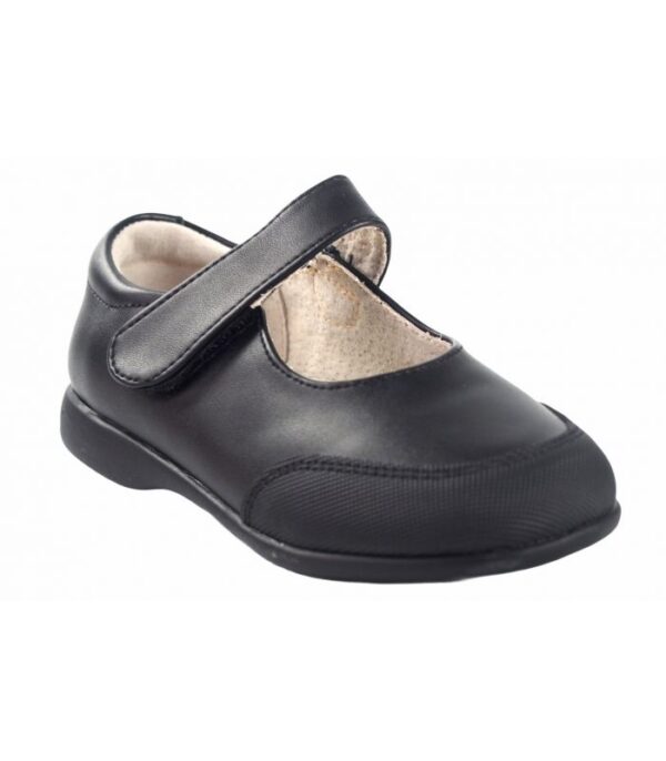 Zapato colegial tipo mercedita con velcro Bubble A005 (24-37) - Image 2