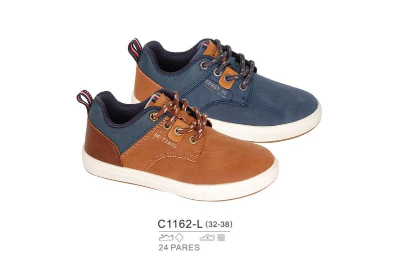 Zapatillas casual con velcro y cordones para niño bubble – C1162-L (32-38)