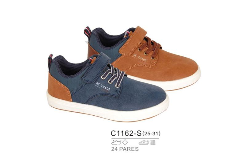 Zapatillas casual con velcro y cordones para niño bubble – C1162-S (25-31)