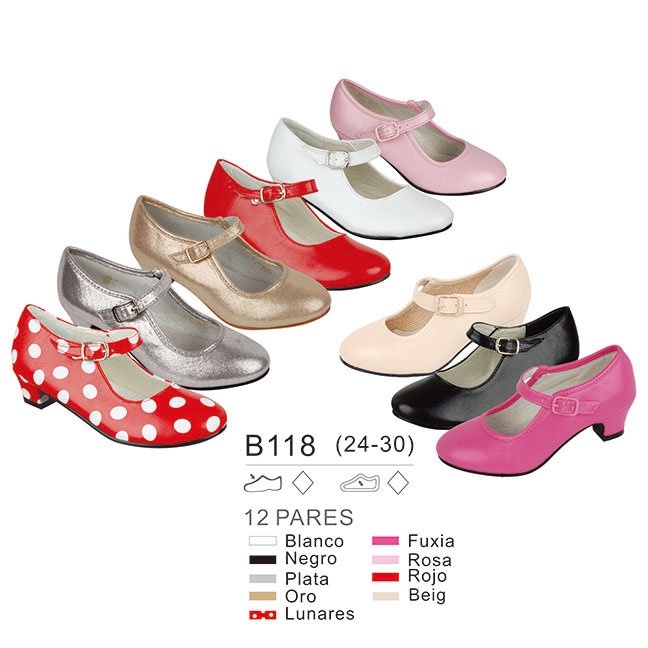 Modelo B118 (24 a 30) –/par – Caja de 12 pares