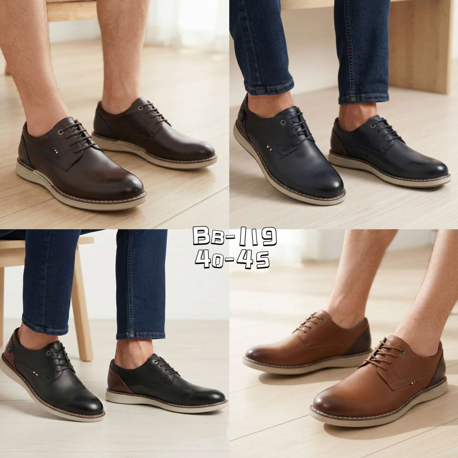 Zapato hombre REF. BB-119 – 16,30 €/par – Caja de 12 pares