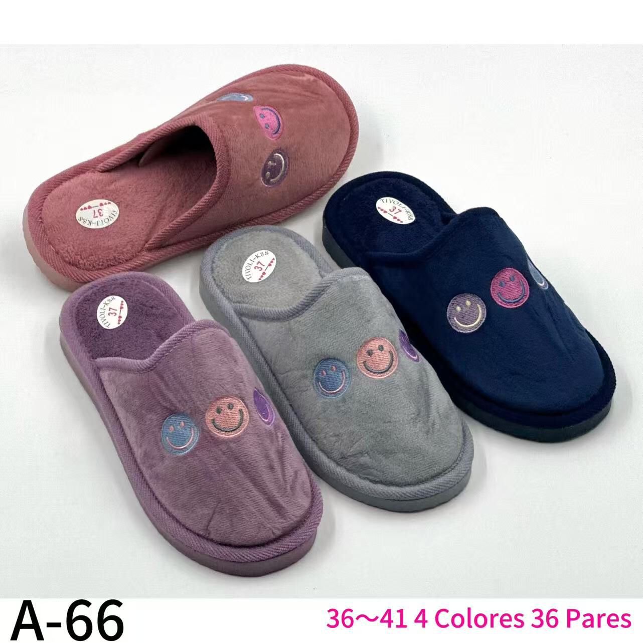 Zapatilla de casa mujer REF. A-66 –/par – Caja surtida de 36 pares