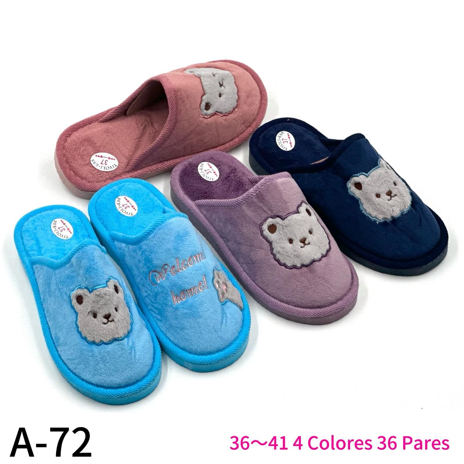 Zapatilla de casa mujer REF. A-72 –/par – Caja surtida de 36 pares