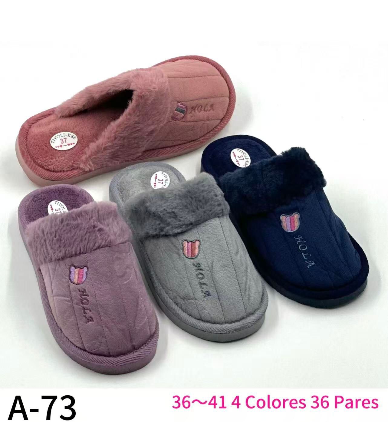 Zapatilla de casa mujer REF. A-73 –/par – Caja surtida de 36 pares