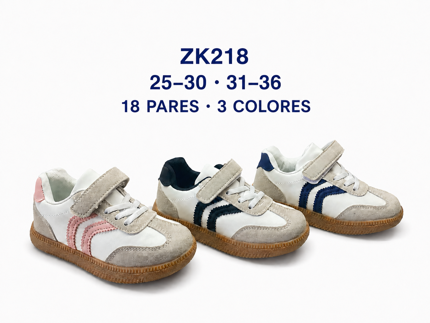 Deportivo infantil REF. ZK218 –/par – Caja de 18 pares